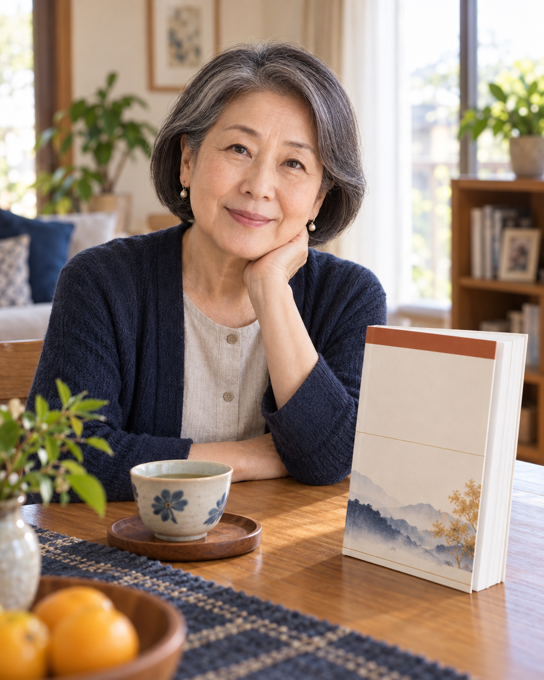 Aiko Mori beside the Everyday Steps guide